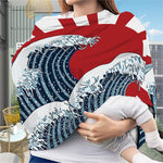 The Great Kanagawa Wave Print Baby Seat Cover