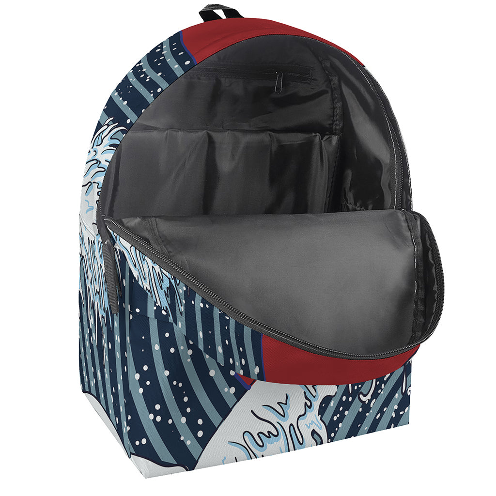 The Great Kanagawa Wave Print Backpack