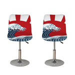 The Great Kanagawa Wave Print Bar Stool Covers
