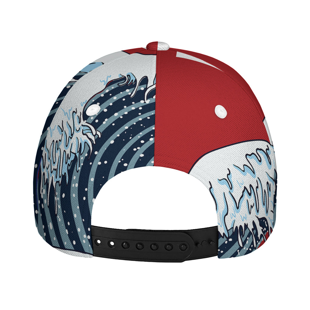 The Great Kanagawa Wave Print Baseball Cap