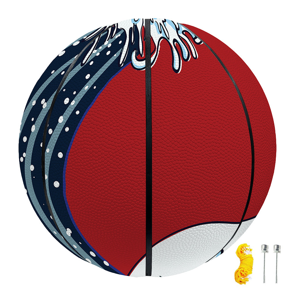 The Great Kanagawa Wave Print Basketball