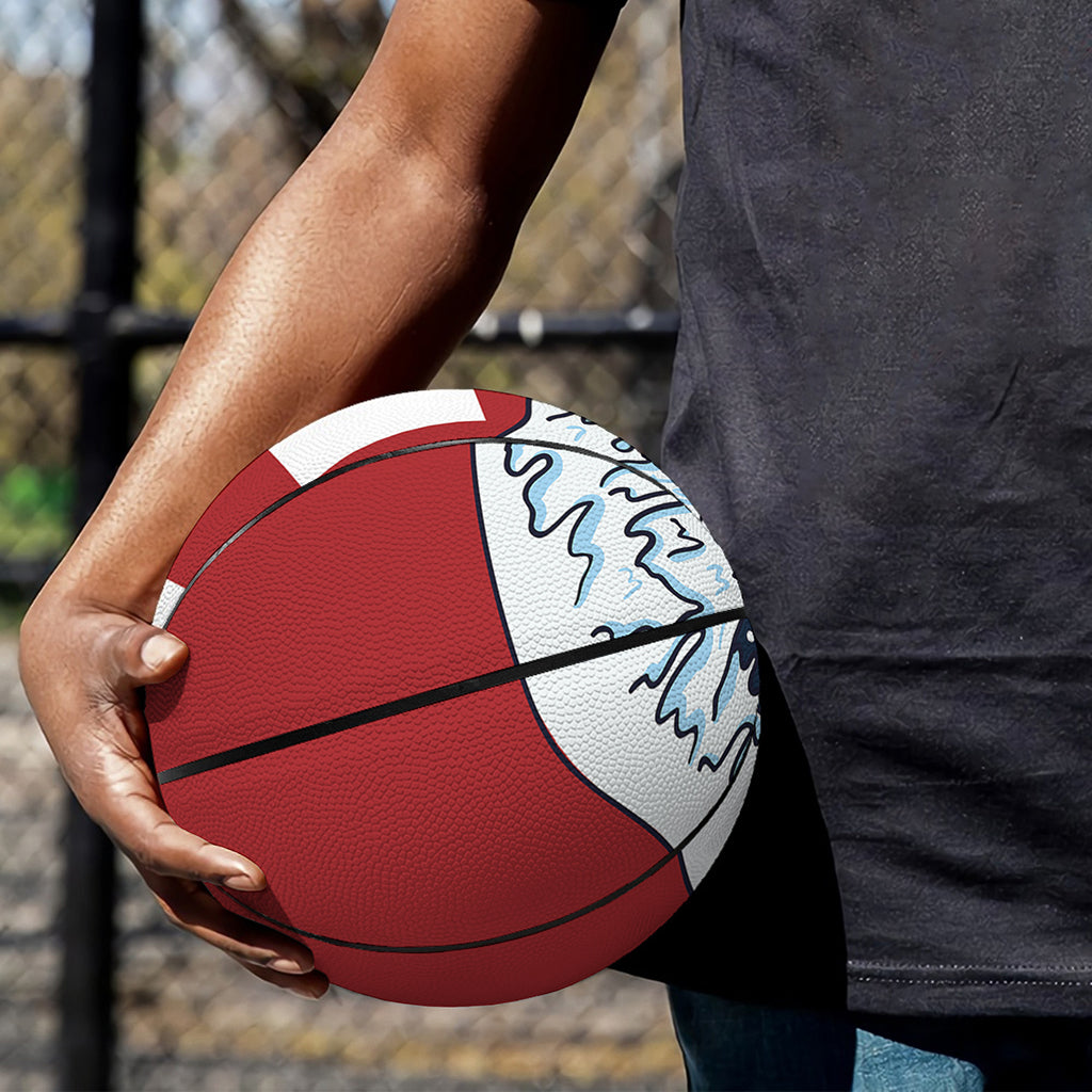 The Great Kanagawa Wave Print Basketball