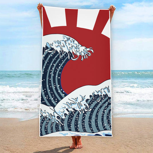 The Great Kanagawa Wave Print Beach Towel