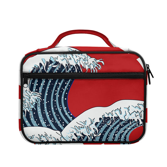 The Great Kanagawa Wave Print Briefcase Bible Bag