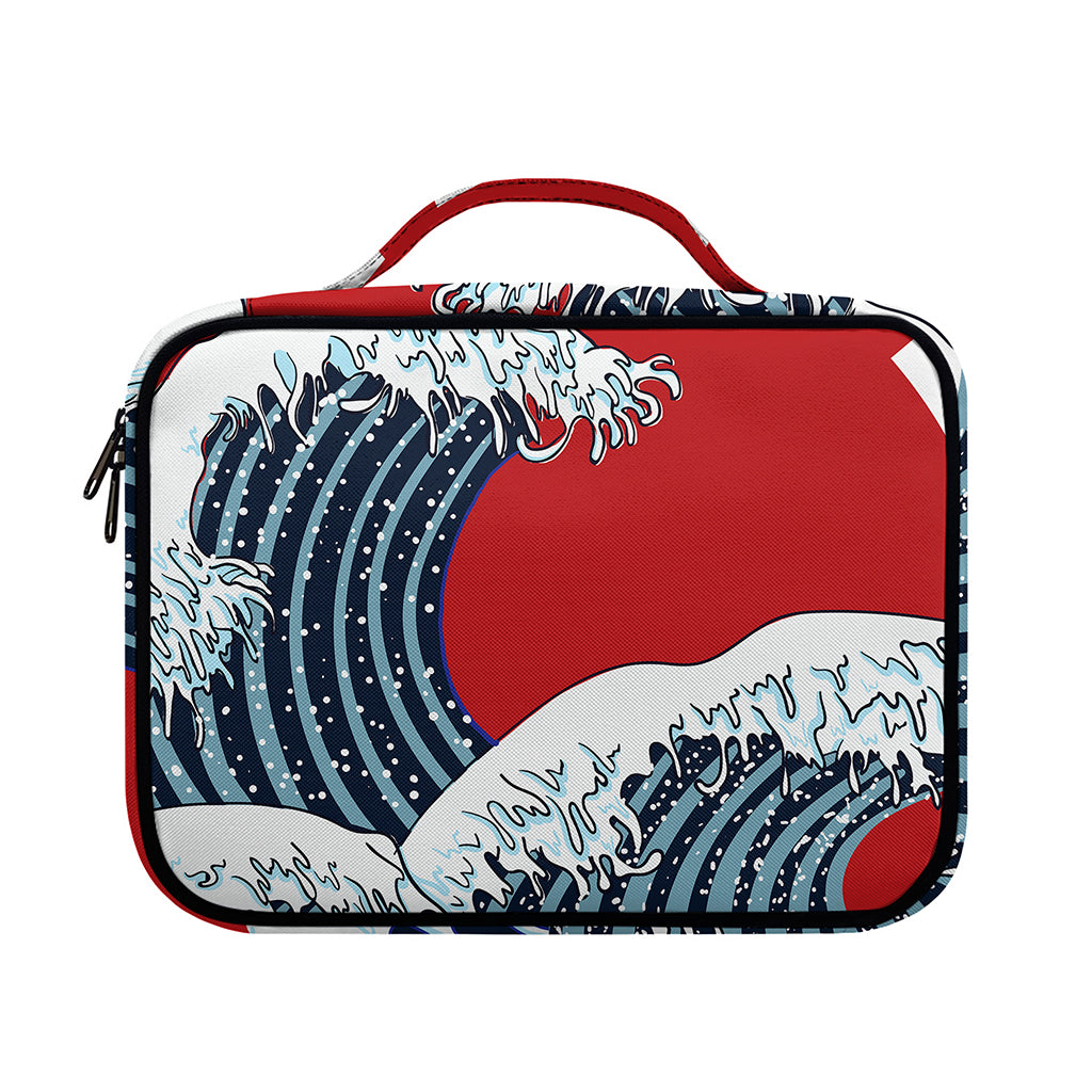 The Great Kanagawa Wave Print Briefcase Bible Bag