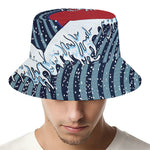 The Great Kanagawa Wave Print Bucket Hat