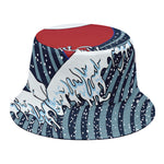 The Great Kanagawa Wave Print Bucket Hat