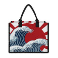 The Great Kanagawa Wave Print Canvas Tote Bag