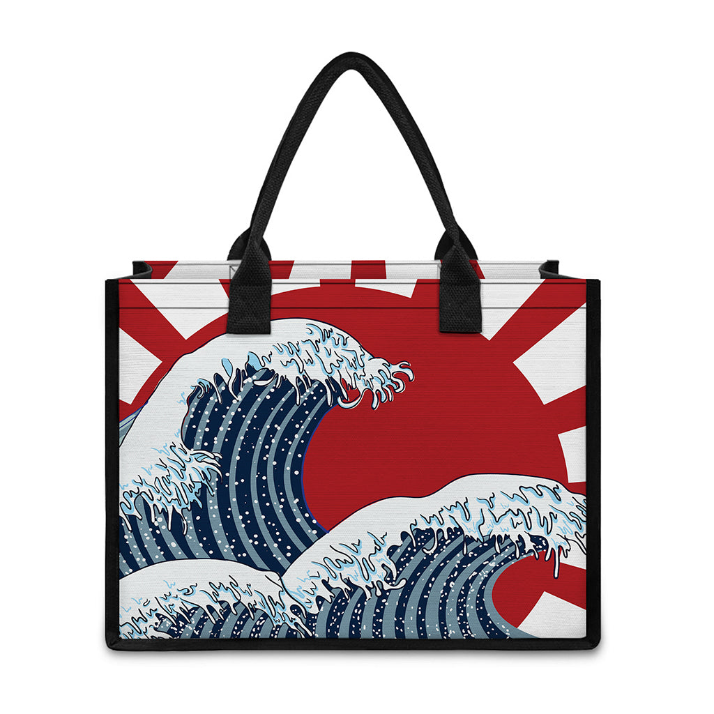 The Great Kanagawa Wave Print Canvas Tote Bag