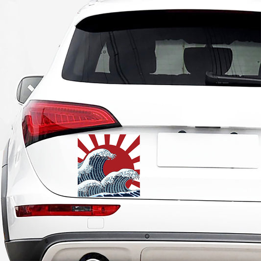 The Great Kanagawa Wave Print Car Sticker