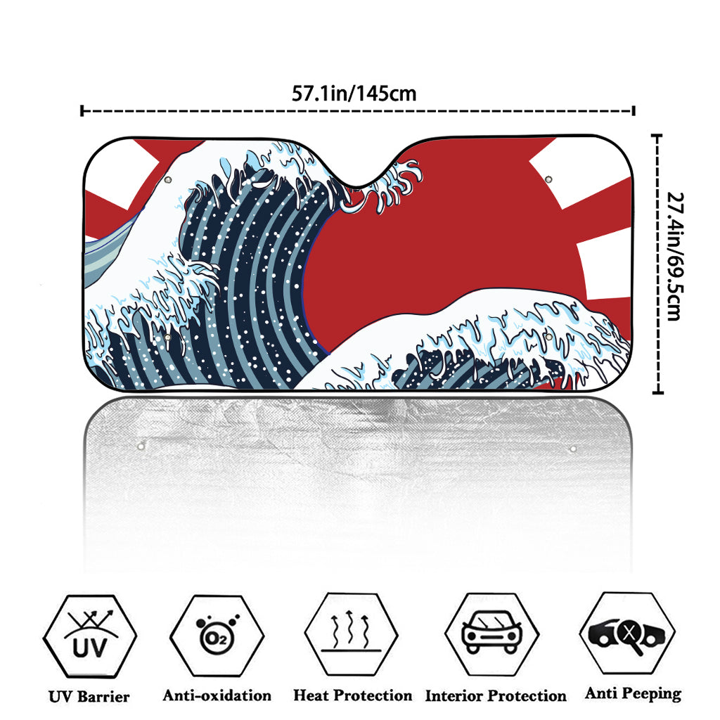The Great Kanagawa Wave Print Car Windshield Sun Shade