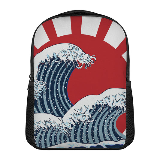 The Great Kanagawa Wave Print Casual Backpack