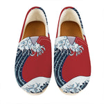 The Great Kanagawa Wave Print Casual Shoes