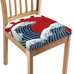 The Great Kanagawa Wave Print Chair Cushion Cover