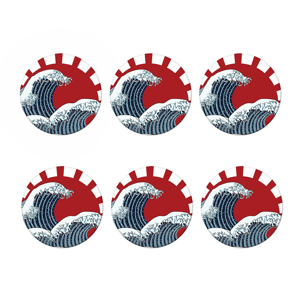 The Great Kanagawa Wave Print Coaster Set
