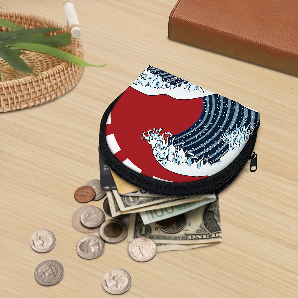 The Great Kanagawa Wave Print Coin Purse