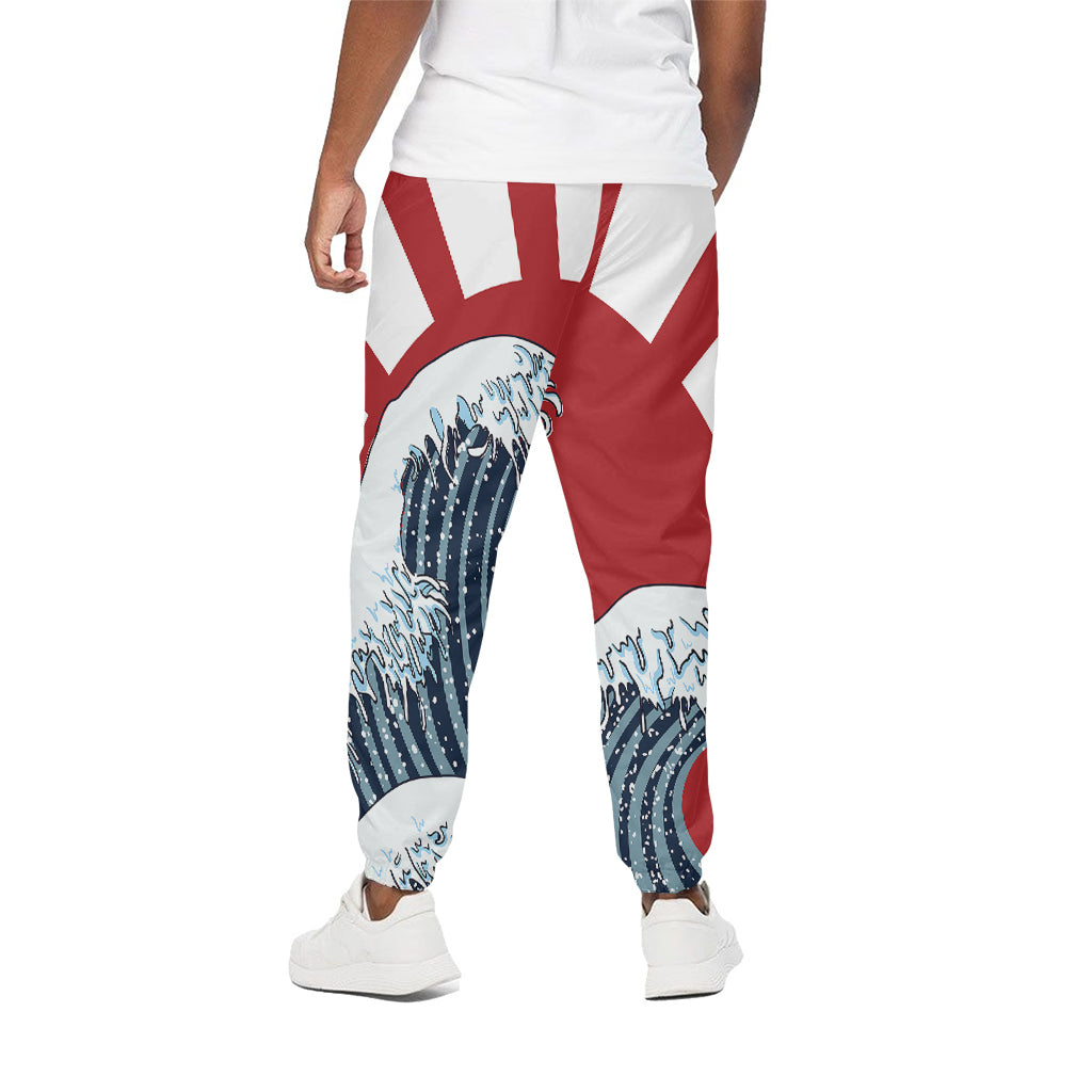 The Great Kanagawa Wave Print Cotton Pants