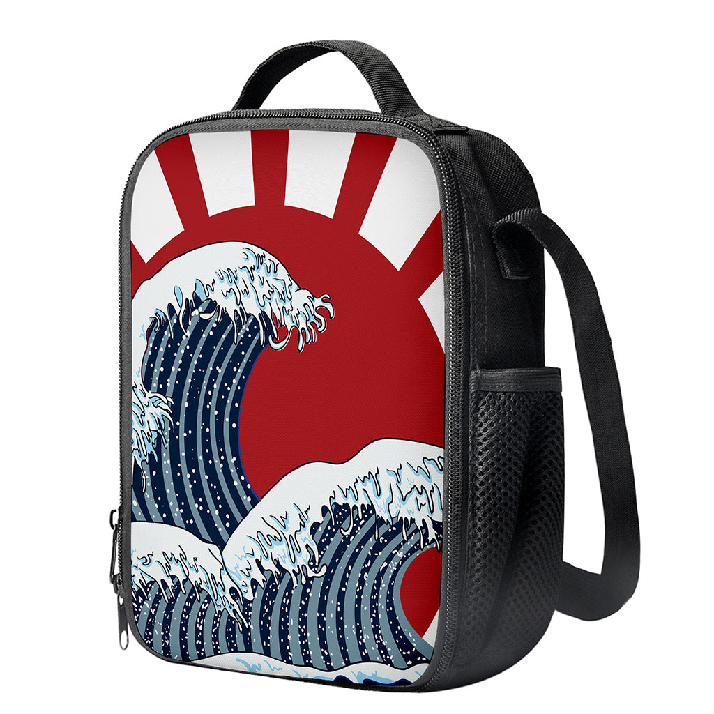 The Great Kanagawa Wave Print Crossbody Lunch Bag