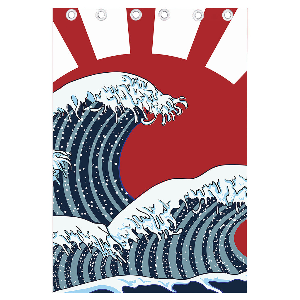 The Great Kanagawa Wave Print Curtain