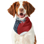 The Great Kanagawa Wave Print Dog Bandana