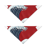 The Great Kanagawa Wave Print Dog Bandana