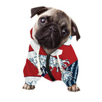 The Great Kanagawa Wave Print Dog Zip Up Hoodie