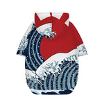 The Great Kanagawa Wave Print Dog Zip Up Hoodie