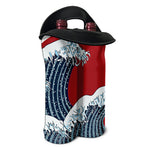 The Great Kanagawa Wave Print Double Neoprene Wine Tote