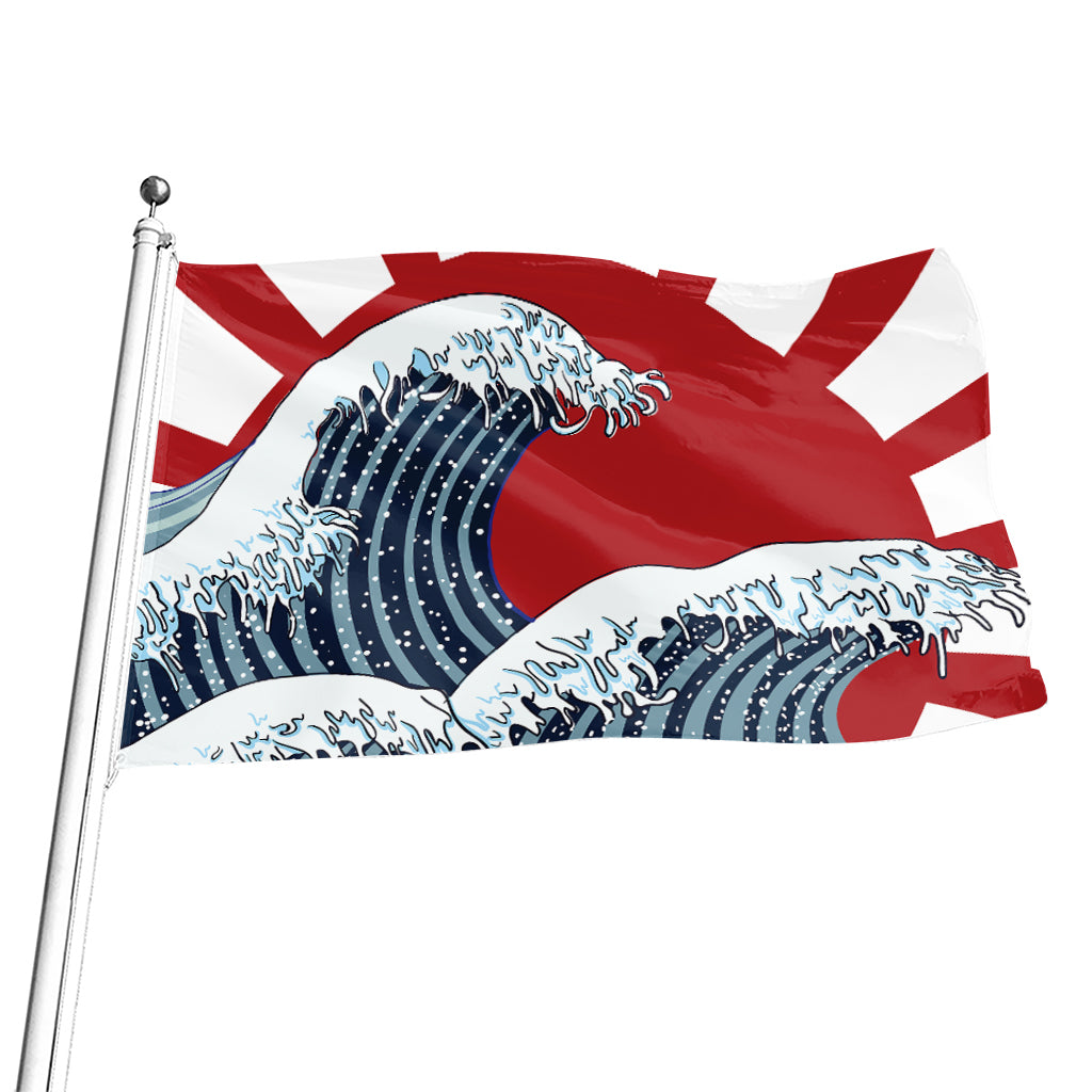 The Great Kanagawa Wave Print Flag