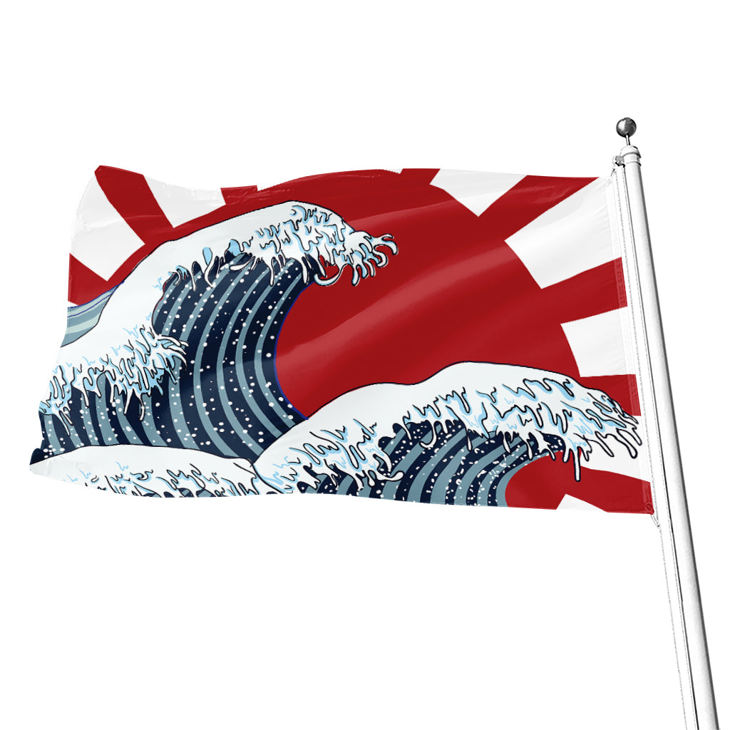 The Great Kanagawa Wave Print Flag