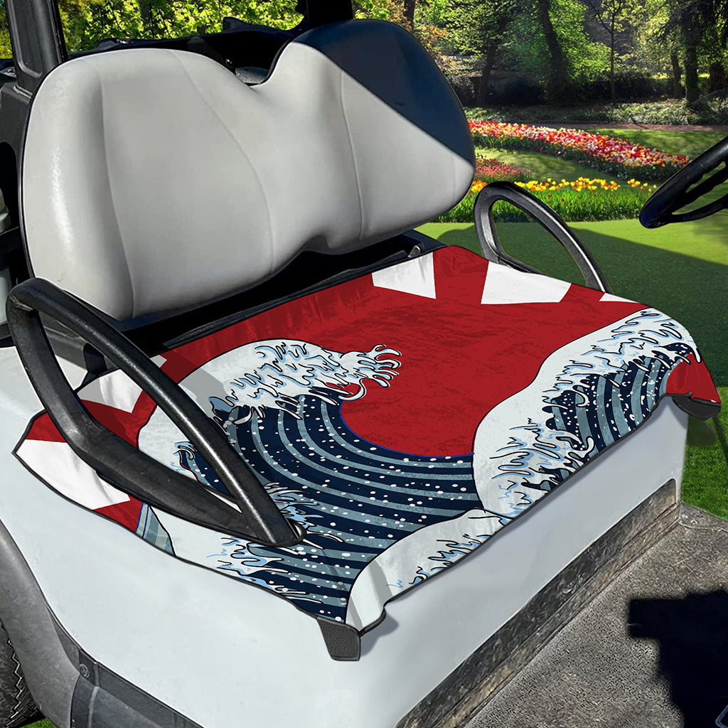 The Great Kanagawa Wave Print Golf Cart Seat Cover
