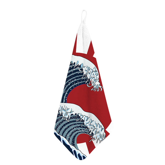 The Great Kanagawa Wave Print Hand Towel