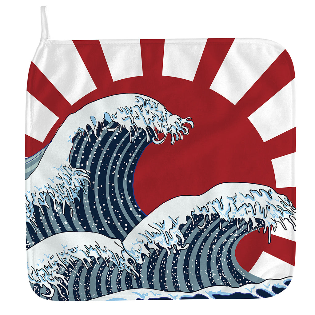 The Great Kanagawa Wave Print Hand Towel