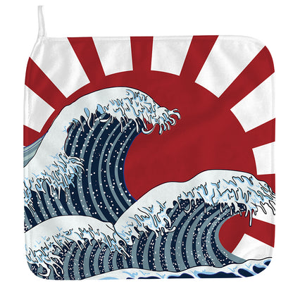 The Great Kanagawa Wave Print Hand Towel
