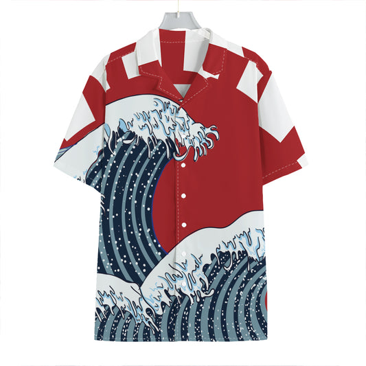 The Great Kanagawa Wave Print Hawaiian Shirt