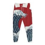 The Great Kanagawa Wave Print Jogger Pants