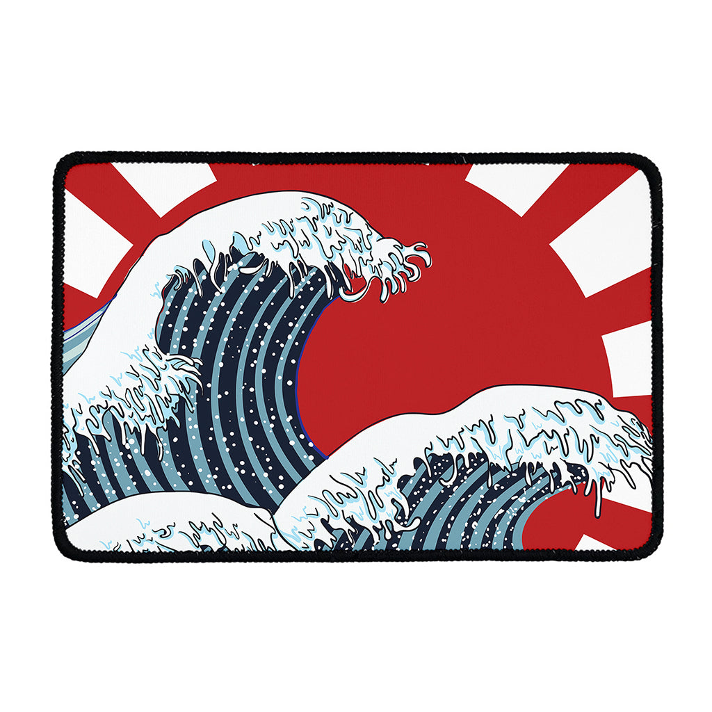 The Great Kanagawa Wave Print Kitchen Mat