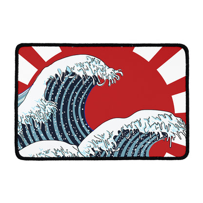 The Great Kanagawa Wave Print Kitchen Mat