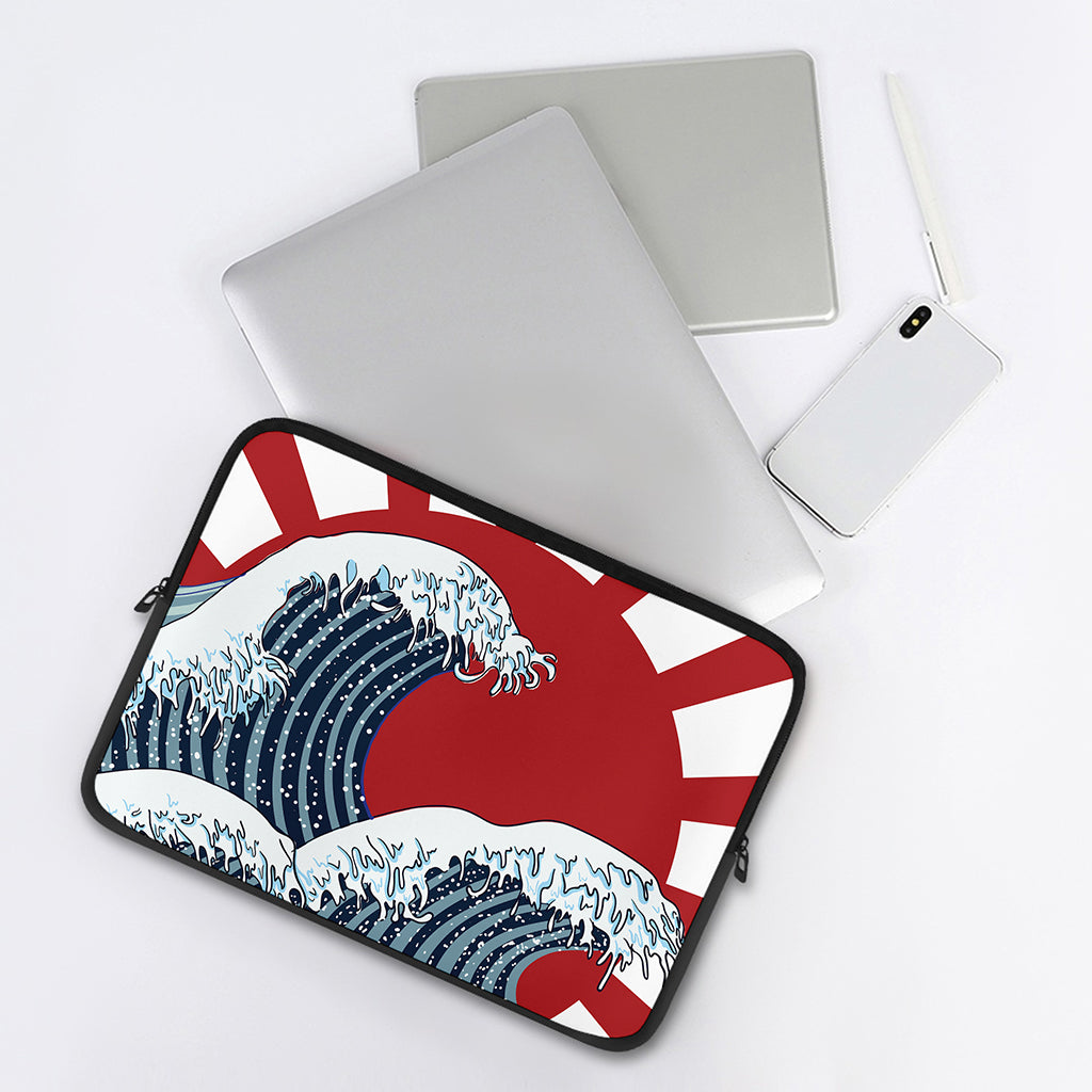 The Great Kanagawa Wave Print Laptop Sleeve