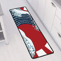 The Great Kanagawa Wave Print Long Kitchen Mat