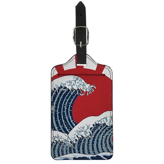 The Great Kanagawa Wave Print Luggage Tag