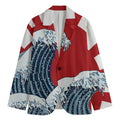 The Great Kanagawa Wave Print Men's Blazer