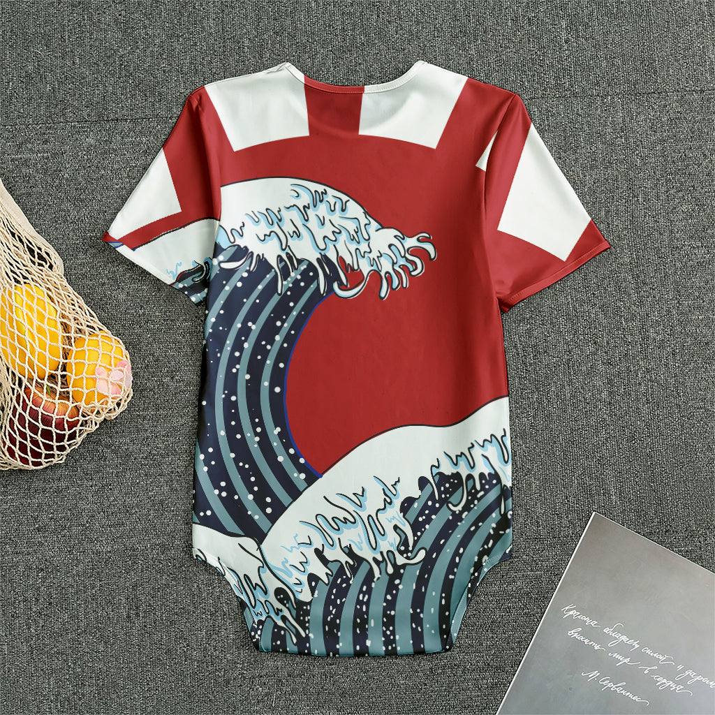 The Great Kanagawa Wave Print Men's Bodysuit