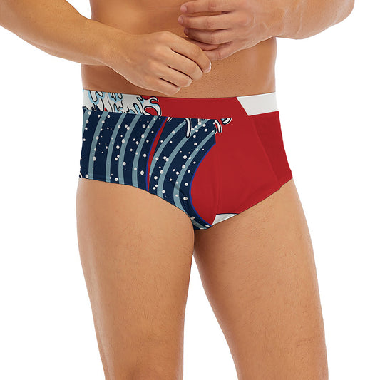 The Great Kanagawa Wave Print Men's Briefs
