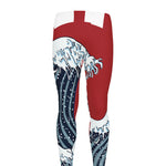 The Great Kanagawa Wave Print Men's leggings