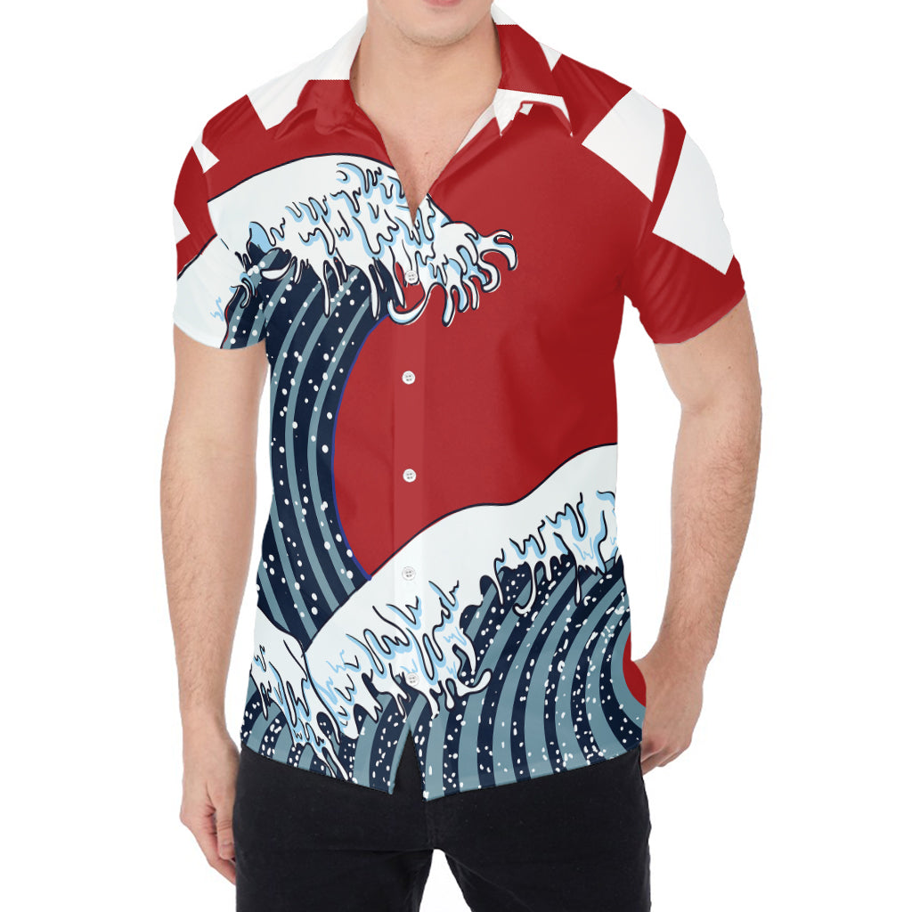 The Great Kanagawa Wave Print Men's Shirt
