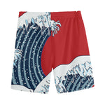 The Great Kanagawa Wave Print Men's Sports Shorts