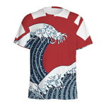 The Great Kanagawa Wave Print Men's Sports T-Shirt