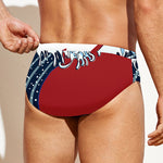 The Great Kanagawa Wave Print Men's Swim Briefs