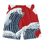 The Great Kanagawa Wave Print Men's Swim Trunks